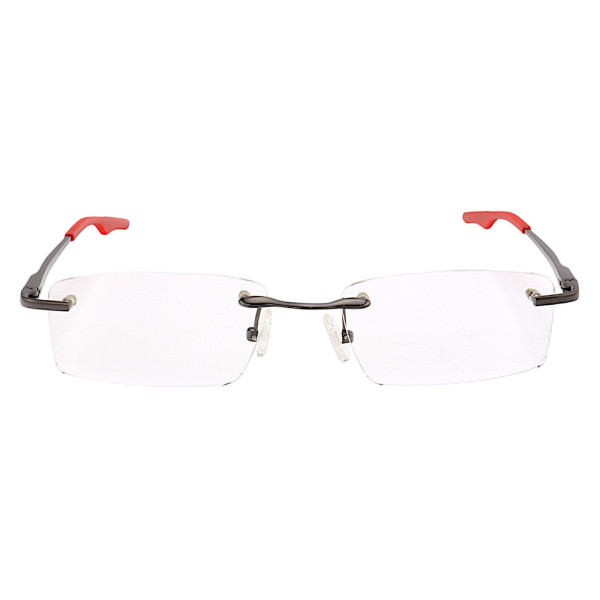 Armação de Óculos Retangular Flutuante Sem Aro Wingback Grafite Red